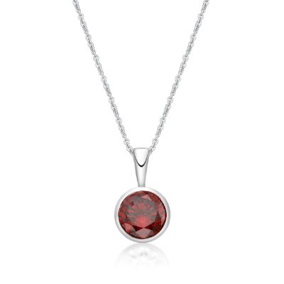 Picture of JANUARY   , 5mm BEZEL PENDANT with CHAIN